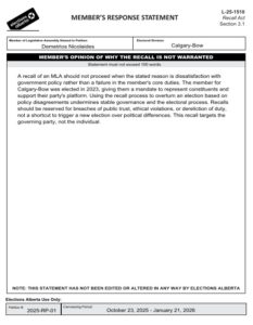 Members Response Statement